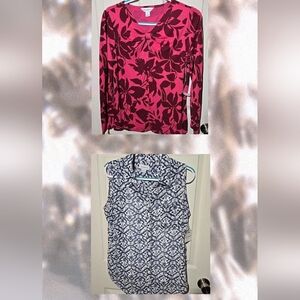 Lot of 2 NWT Women's Liz Claiborne Tops Sz Large